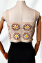 - Star 7202 9514 Hand Knitted Summer White Women's Bustier / Crop Blouse - 36/38/40 - Beige - 4