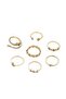 7 Pcs Gold Colour Ring Set Elegant Stackable Rings