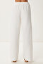 Wide Leg Linen Trousers with Pockets Ecru Lbv0062 - 5