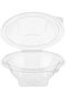 Clear Hinged Flower Bowls – 16 oz | 10 Pieces | Disposable Plastic Takeout Containers w - 8