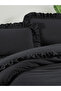 Exclusive Stonewashed Single Duvet Cover Set Dark Gray Boxed - 2