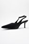 Cai̇sa Black Glitter Women's Heeled Shoes - 4