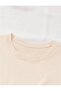 Be Smile Printed Floral Cotton Jersey Beige T-Shirt - 3