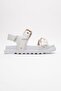 Women's Double Buckle Velcro Sandals White - 2