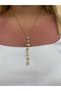 Stone Y Model Gold Steel Necklace