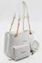 Women's New Season White Bag and Wallet Set