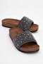 Women's Beaded Flat Slippers Smoked