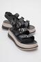 Women's Buckle Sandals Black