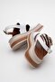 Women's Gold Buckle Sandals White - 4