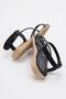 Woman's cross-stone sandal black - 4