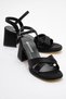 Women's Heeled Shoes BLACK SATIN