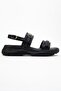 Women's Double Buckle Sandals Black - 2
