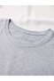 Pink Lily Chest Printed Cotton Combed Gray T-Shirt - 3