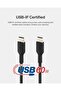 كابل USB-C للشحن السريع - 3.3 قدم/1 متر، أسود - 6