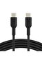 كابل USB-C للشحن السريع - 3.3 قدم/1 متر، أسود - 2