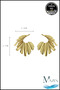 Half Leaf Model Earrings |   100% Steel |   Antiallergic |   Non-Tarnish Lightweight Design - 4