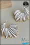 Half Leaf Model Earrings |   100% Steel |   Antiallergic |   Non-Tarnish Lightweight Design - 2