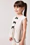 Girls' Linen Cream Ruffle Shorts and Bow Blouse Set - 7