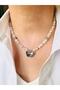 Quartz Natural Stone Design Butterfly Necklace 45 cm