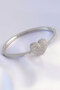 Vip Series Brass Zircon Stone Silver Color Heart Model Handcuffs - Tj-Bb6082
