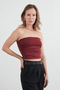Basic Strapless Bustier with Draped Sides - 3