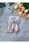 Large Size Purple Pink Patterned Satin Ribbon Automatic Hair Clip