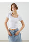 Nevavm U-Neck Lace Detailed Crop with a Difference