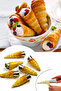 Set of 6 Cornea Mold and Silicone Brush Decoration Set - Ice Cream Funnel Dessert Mold 12 cm - 4