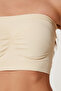 Stitch-Free Strapless Knitted Bustier Lgv0005 Cream - 5