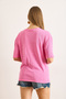Women's Pink Washed Comfortable Fit T-Shirt Tsh-19000931 - 2
