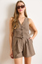 Women's Earth Lined Textured Vest Ylk-19000075 - 3