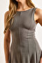 Women's Mink Modal Piece Sleeveless Bell Mini Dress Elb-19002472 - 6