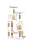 Double Slot Luxury Large Size Scratching Cat Play House with Hammock Cat Scratching - 4