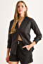 Women's Black Regular Fit Fisto Shirt Gml-19001332 - 3