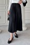 Pleated Black Skirt - 2