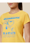 Slogan Print Round Neck Cotton T-Shirt - 5