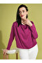 Women Solid Cowl Neck Top with Gathered Detail