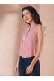 Textured Floral Print V-Neck Sleeveless Top - 2