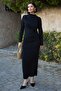 Gathered Sandy Black Dress