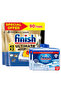 Ultimate Plus 45x2 Tabs + Finish Dishwasher Machine Cleaner 250ml, Pack of 2
