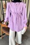 Waist Tied Shoulder Padded Shirt Lilac - 3