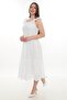 Square Neckline Asrtar Voile Sleeveless Dress434 - 2
