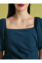Women Textured Square Neck Ruched Sheath Midi Dress - 4