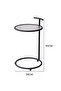 Round Side Table, Transparent Glass End Table with Metal Frame, Modern Coffee Table for Living Room - 2