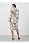 Print Long Sleeves Kaftan Knee-Length Dress - 5