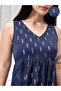 Women Ethnic Motifs Pattern V Neck A-Line Maxi Dress - 5