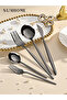 30-Piece Stainless Steel Cutlery Set Black - 4