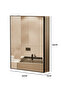Aluminium Bathroom Mirror with Storage, Modern Wall Mounted, Black 62*41*11CM - 5