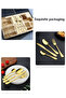24-Piece Stainless Steel Cutlery Set Gold - 3