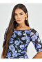 All-Over Floral Print Ruched A-Line Maxi Dress - 4